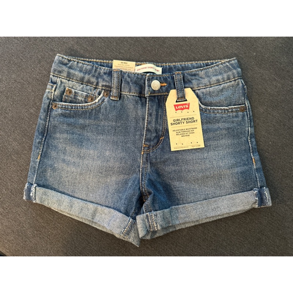 NWT Levi’s girlfriend shorty short jean shorts girls sz 6X